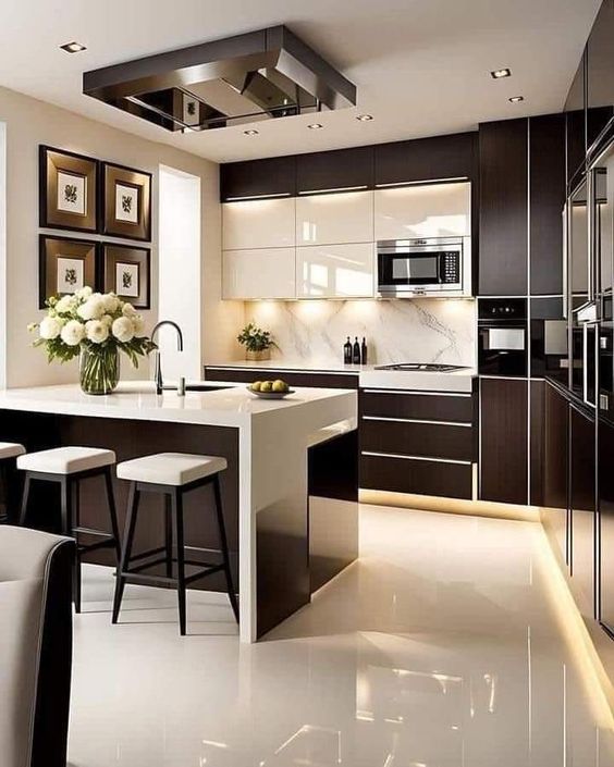 Glossy Sunmica Designs for Kitchen