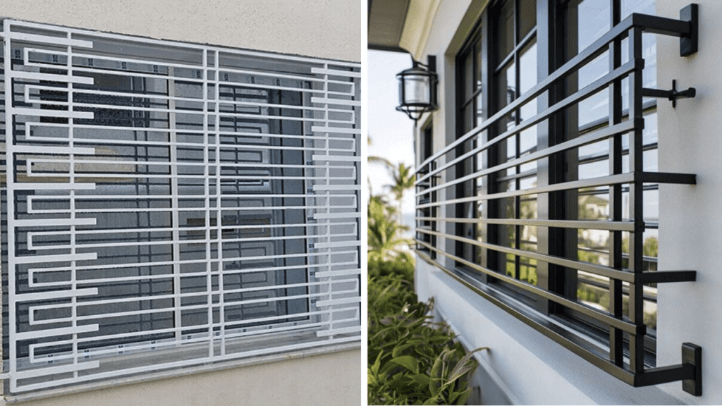 Simple Modern Window Grill Design