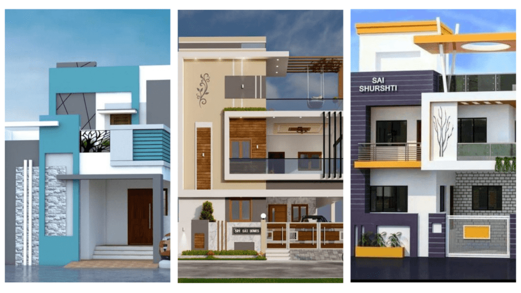 Double Floor Normal House Front Elevation Designs