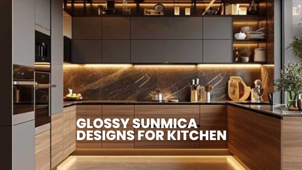 Glossy Sunmica Designs for Kitchen