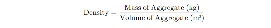 Density of Aggregate in kg/m³