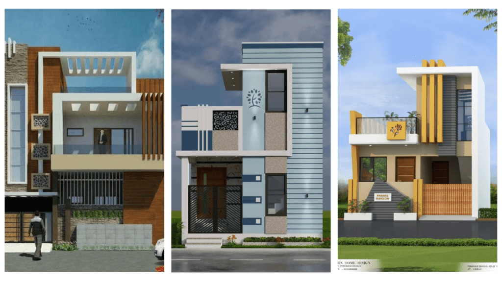 Double Floor Normal House Front Elevation Designs